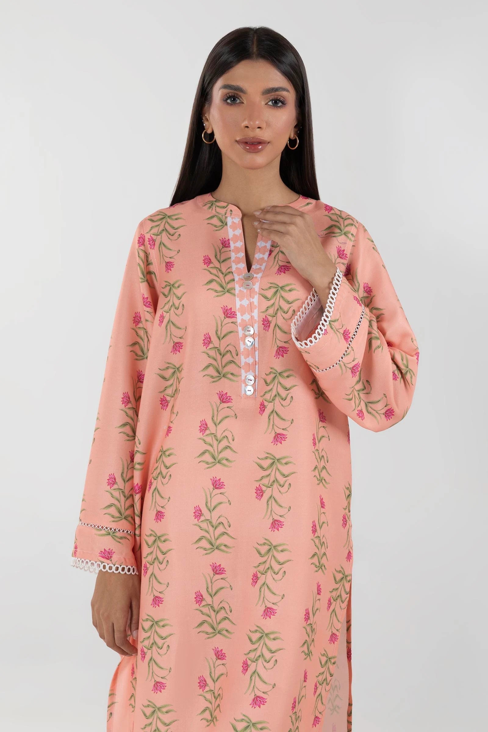 Gulabi Phool Kurti - ZARF