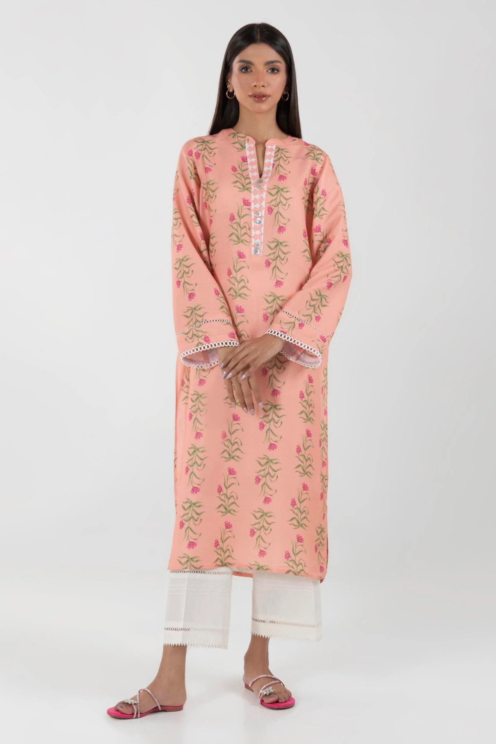 Gulabi Phool Kurti - ZARF